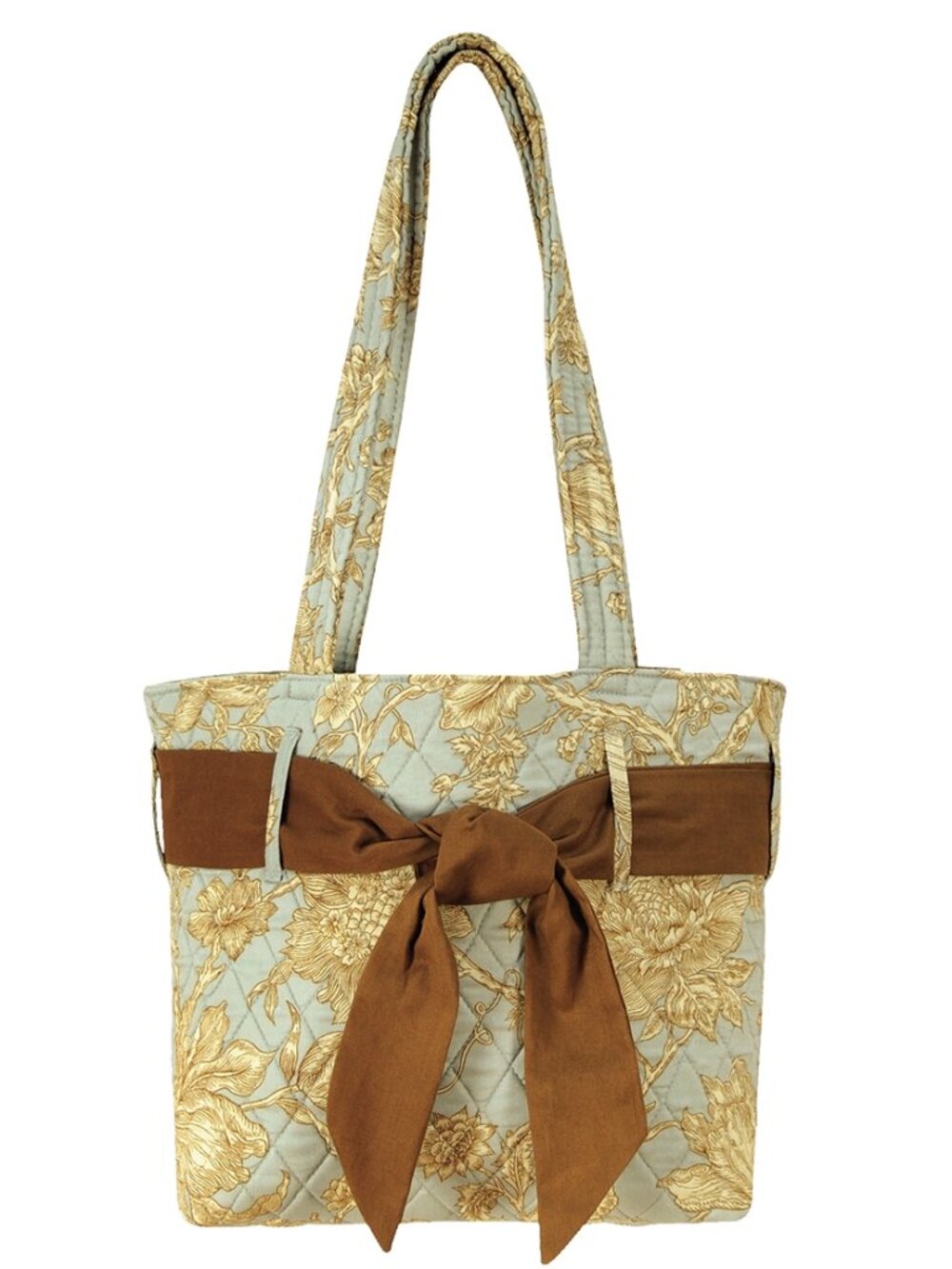 C&F Women's Quilted Berkley Blue Quilted Shoulder Tote Bag 13" x 10" x 4"  NEW